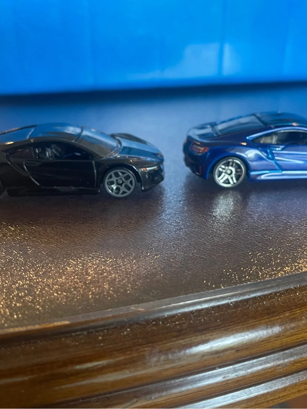 2) 17 Acura NSX Hot Wheels Blue and black 2015 Die-Cast cars